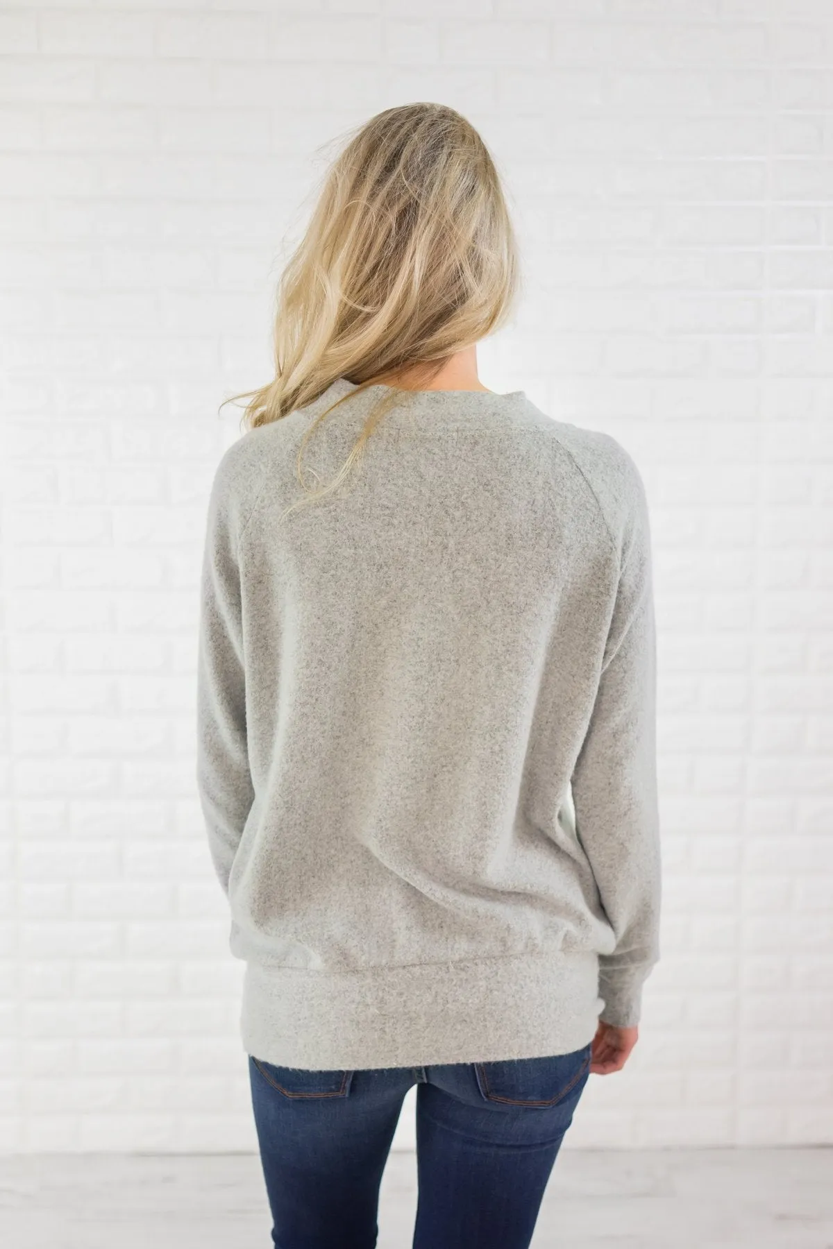 Laces Out Sweater ~ Grey
