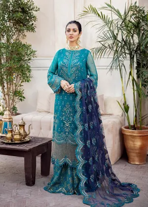 Latest Designer Orgaza Suit with Embroidery #Y6199