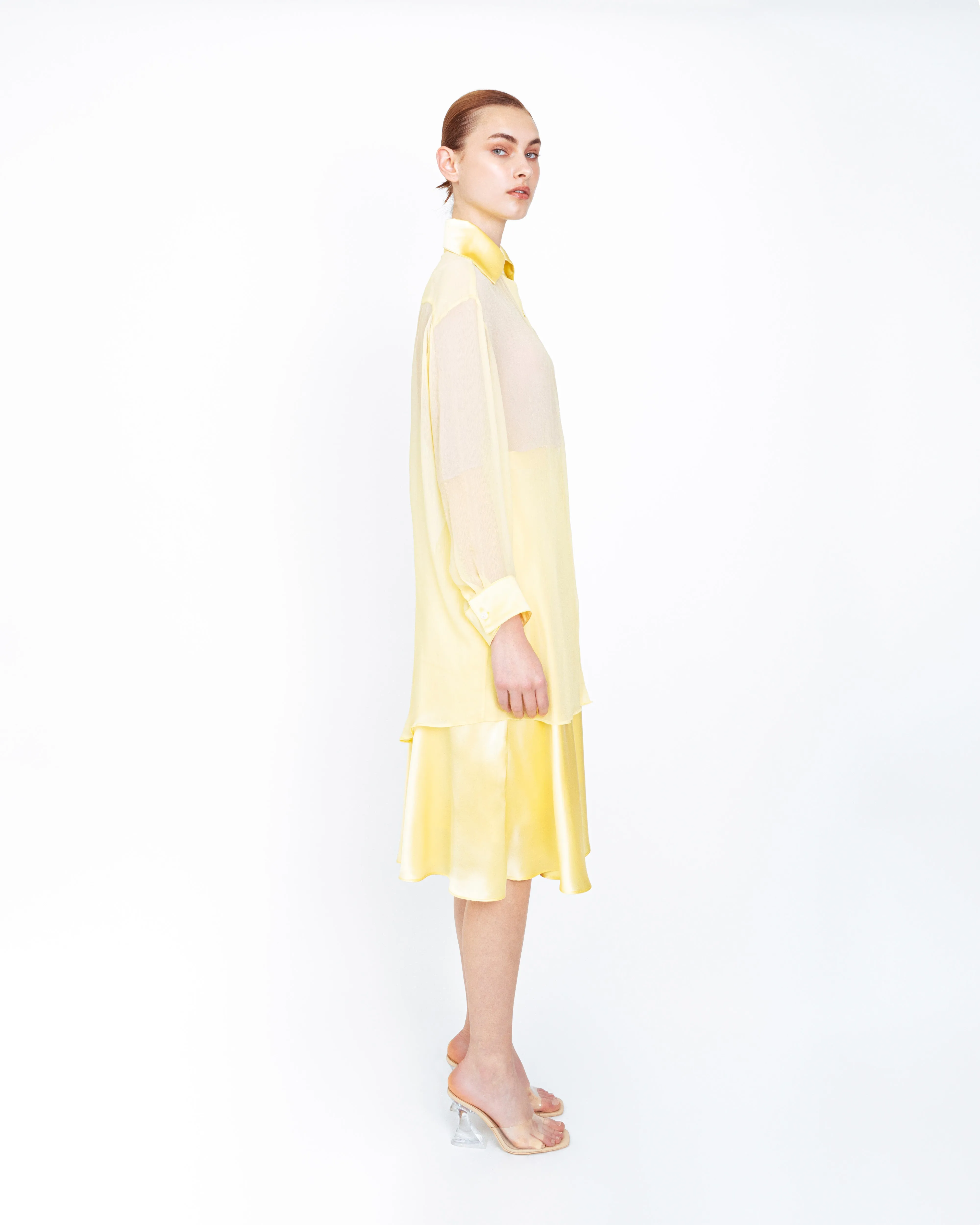 Lemon Shirt in Silk Chiffon