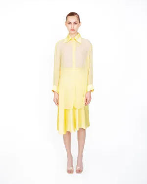 Lemon Shirt in Silk Chiffon