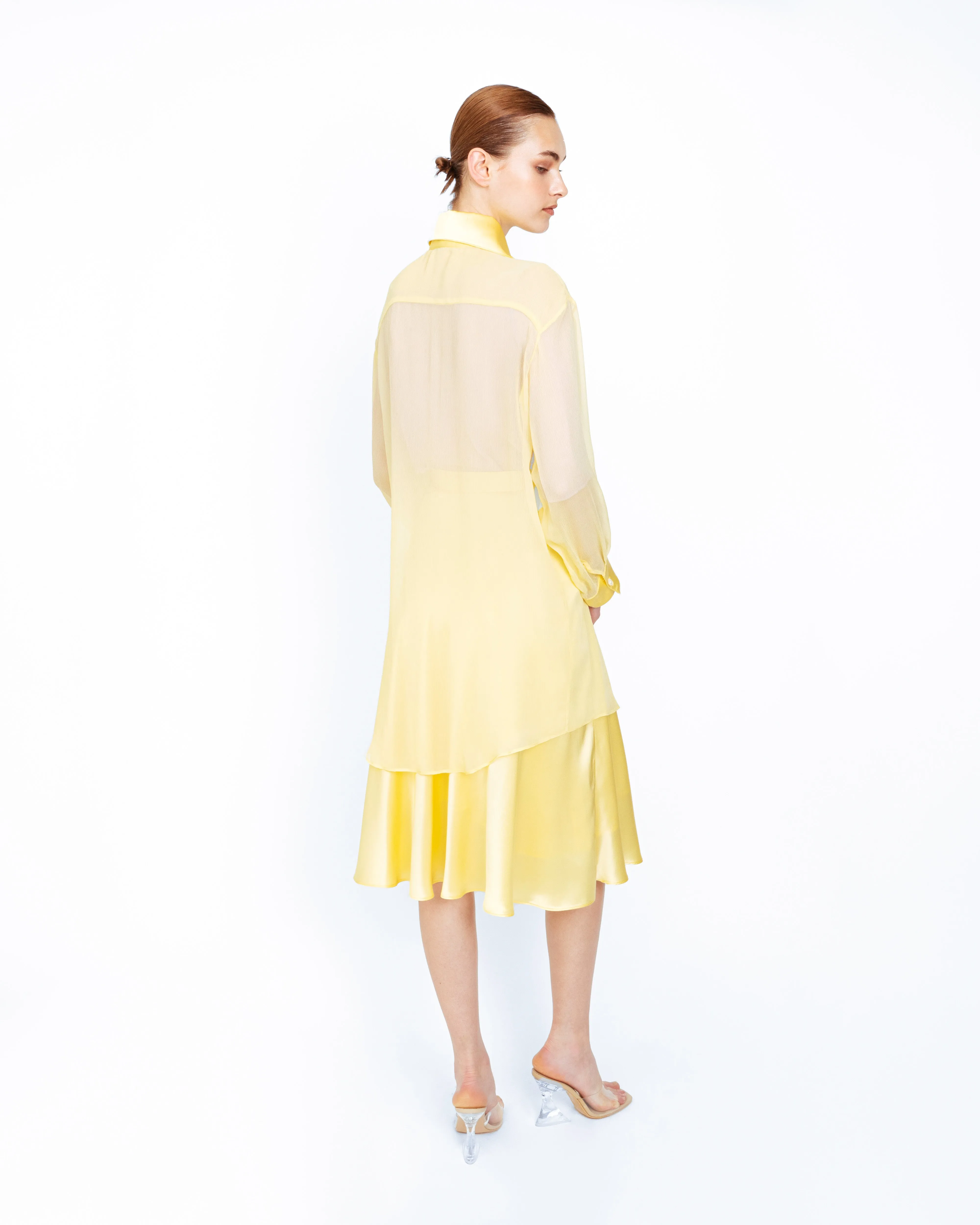Lemon Shirt in Silk Chiffon