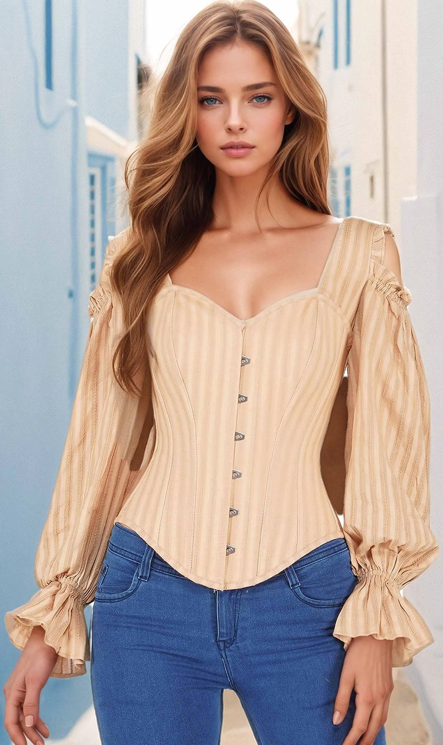 Lena Bespoke Overbust Cotton Corset