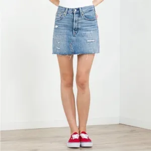 Levi’s - Deconstructed distressed denim mini skirt