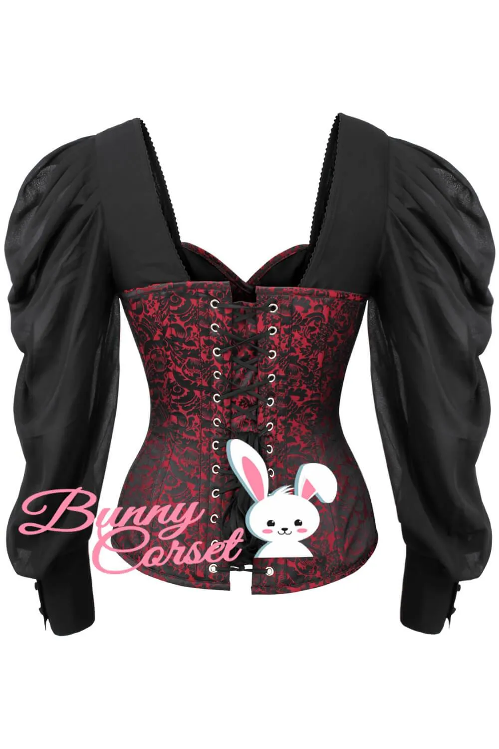 Lillian Brocade Corset With Sleeves