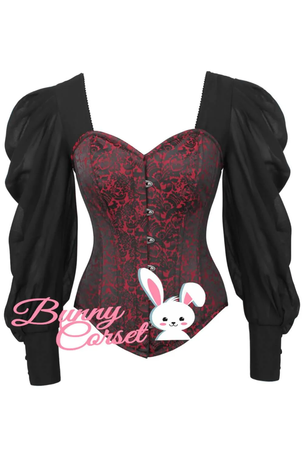 Lillian Brocade Corset With Sleeves