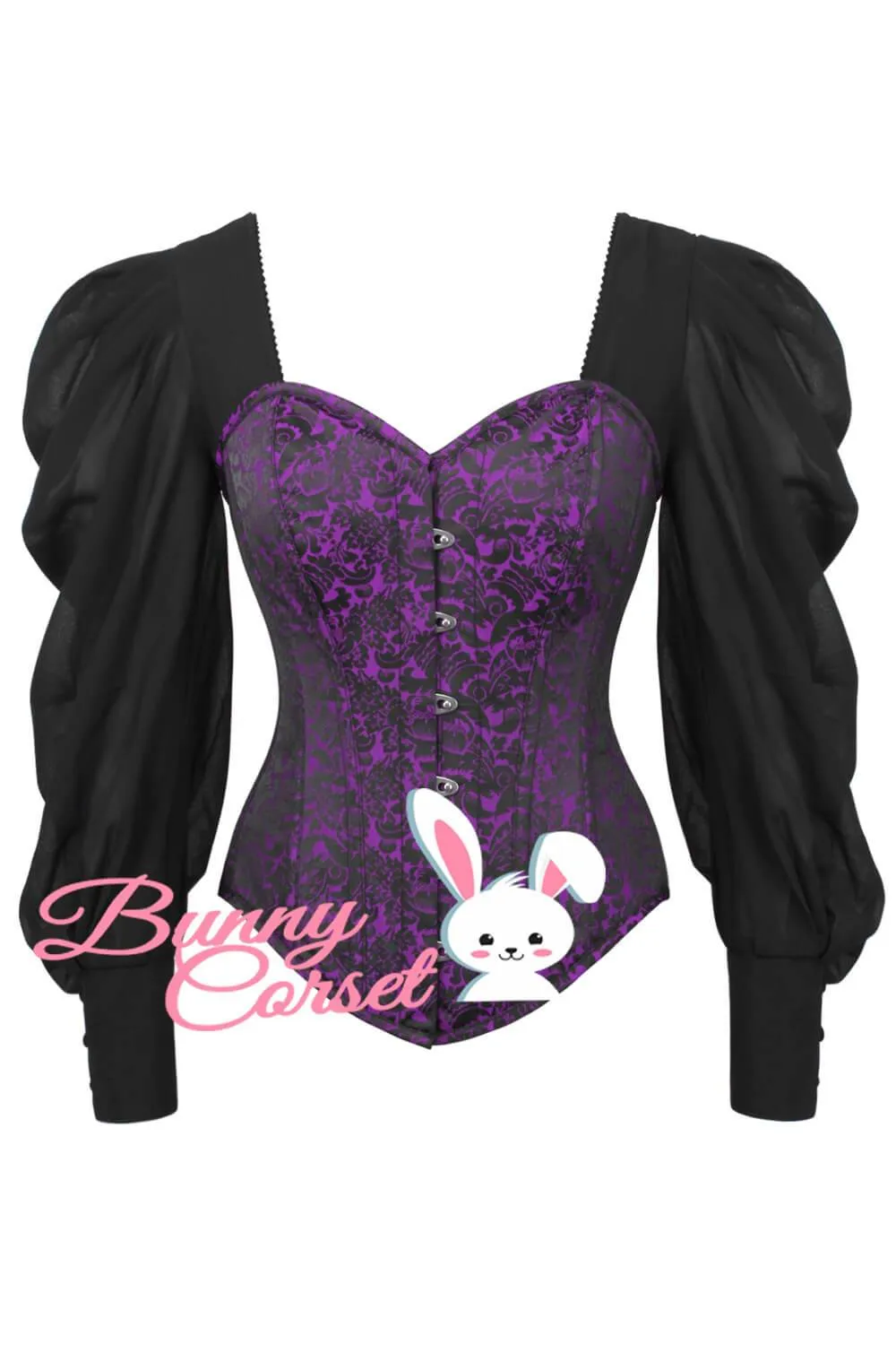 Lillian Brocade Corset With Sleeves