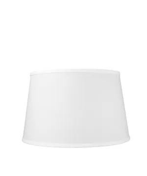 Linen Drum Lampshade in White, Medium