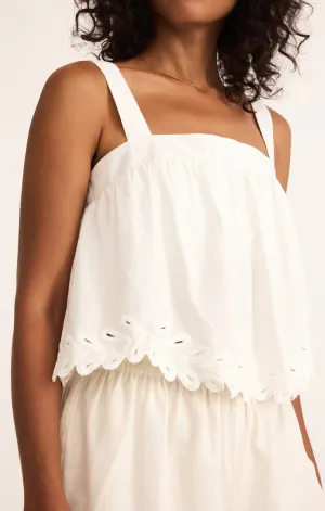 Linen Embroidered Tank