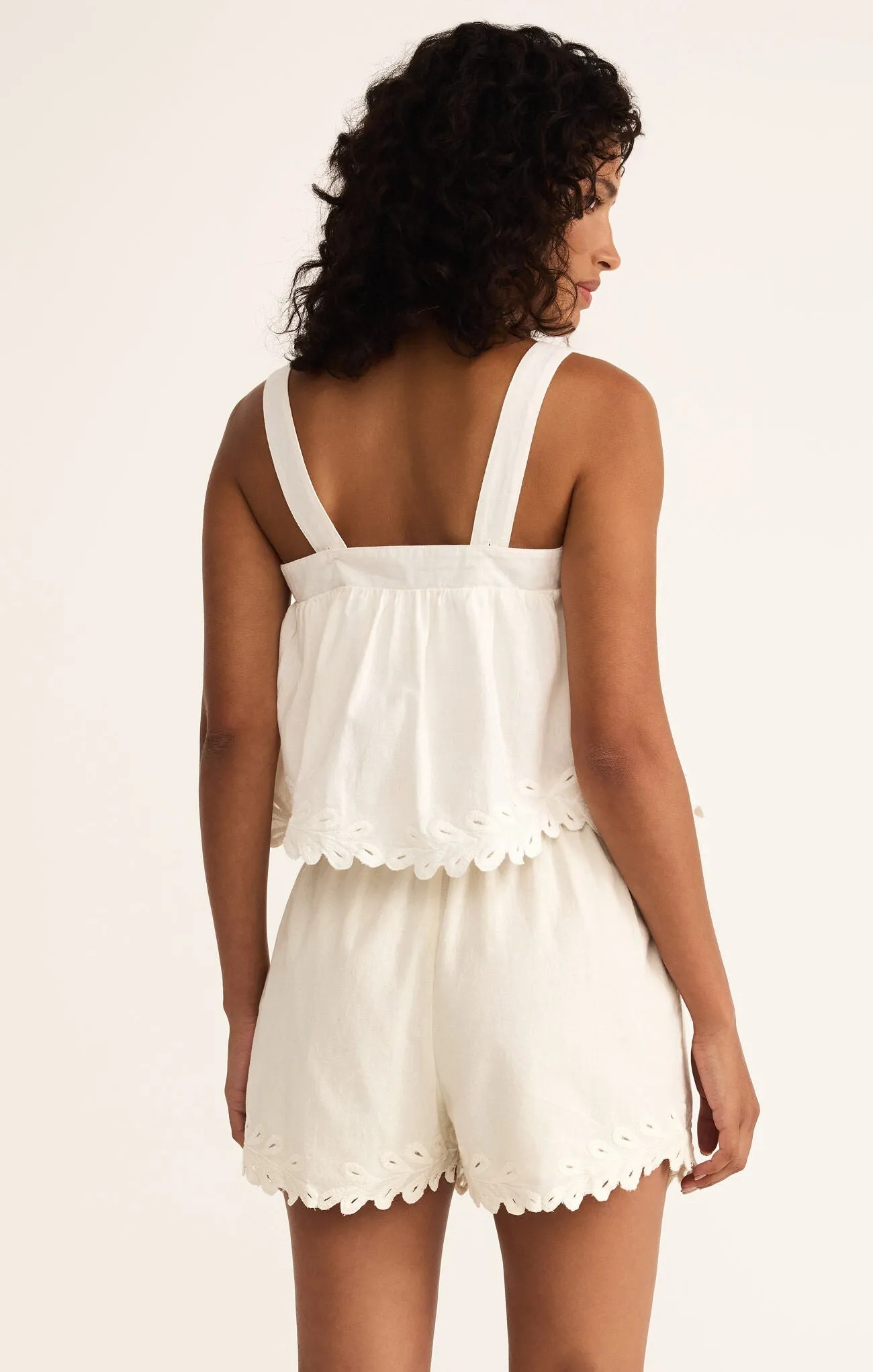Linen Embroidered Tank