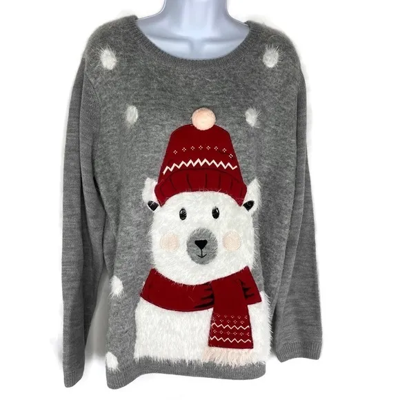 Lisa International Polar Bear Christmas Sw… Large