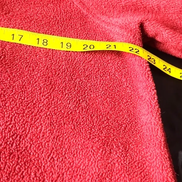 L.L.BEAN maroon full-length full-zip fleece cabincore bathrobe.