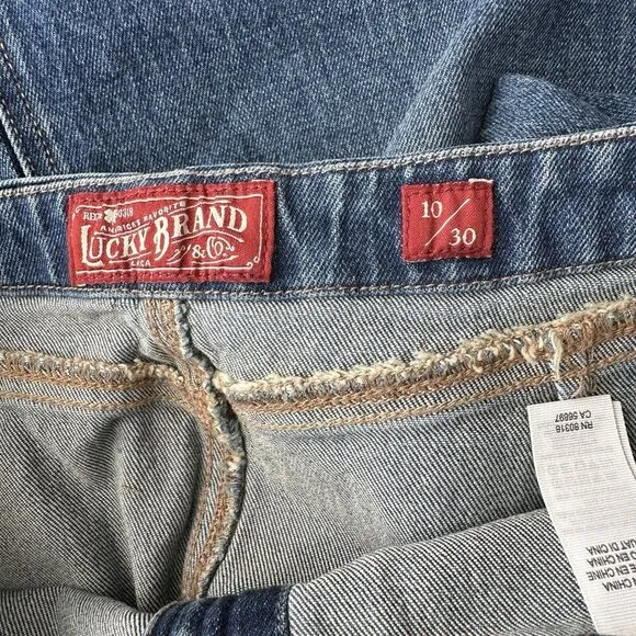 Lucky Brand Denim A-Line Skirt Womens Size 10/30 Blue Button Up