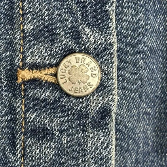 Lucky Brand Denim A-Line Skirt Womens Size 10/30 Blue Button Up