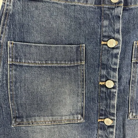 Lucky Brand Denim A-Line Skirt Womens Size 10/30 Blue Button Up