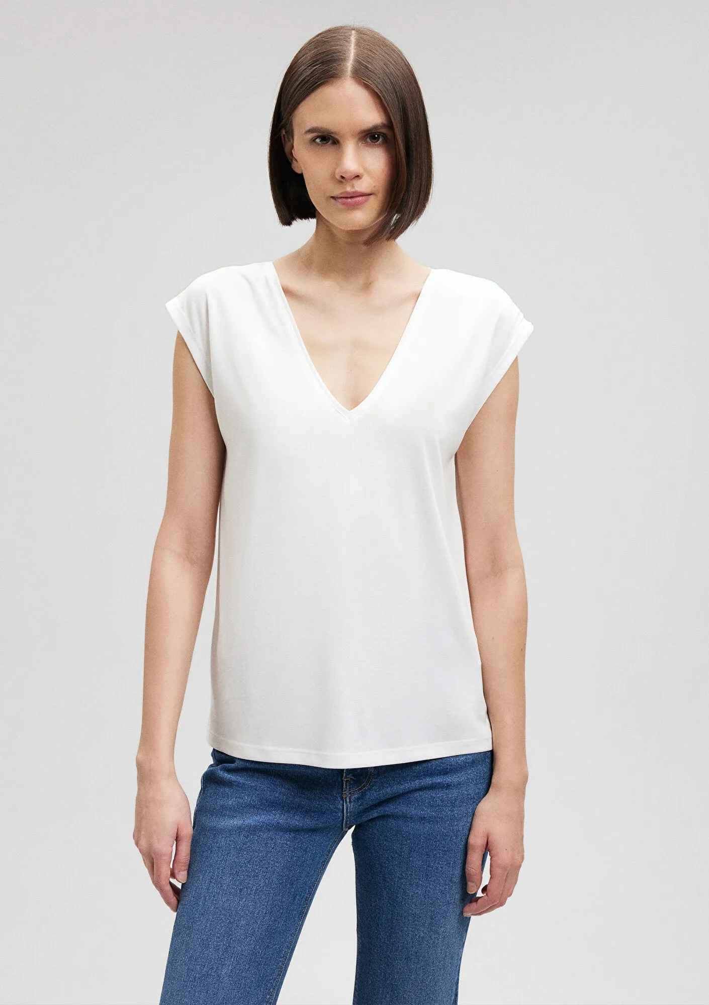 Lux Touch Lace Detailed White T-Shirt