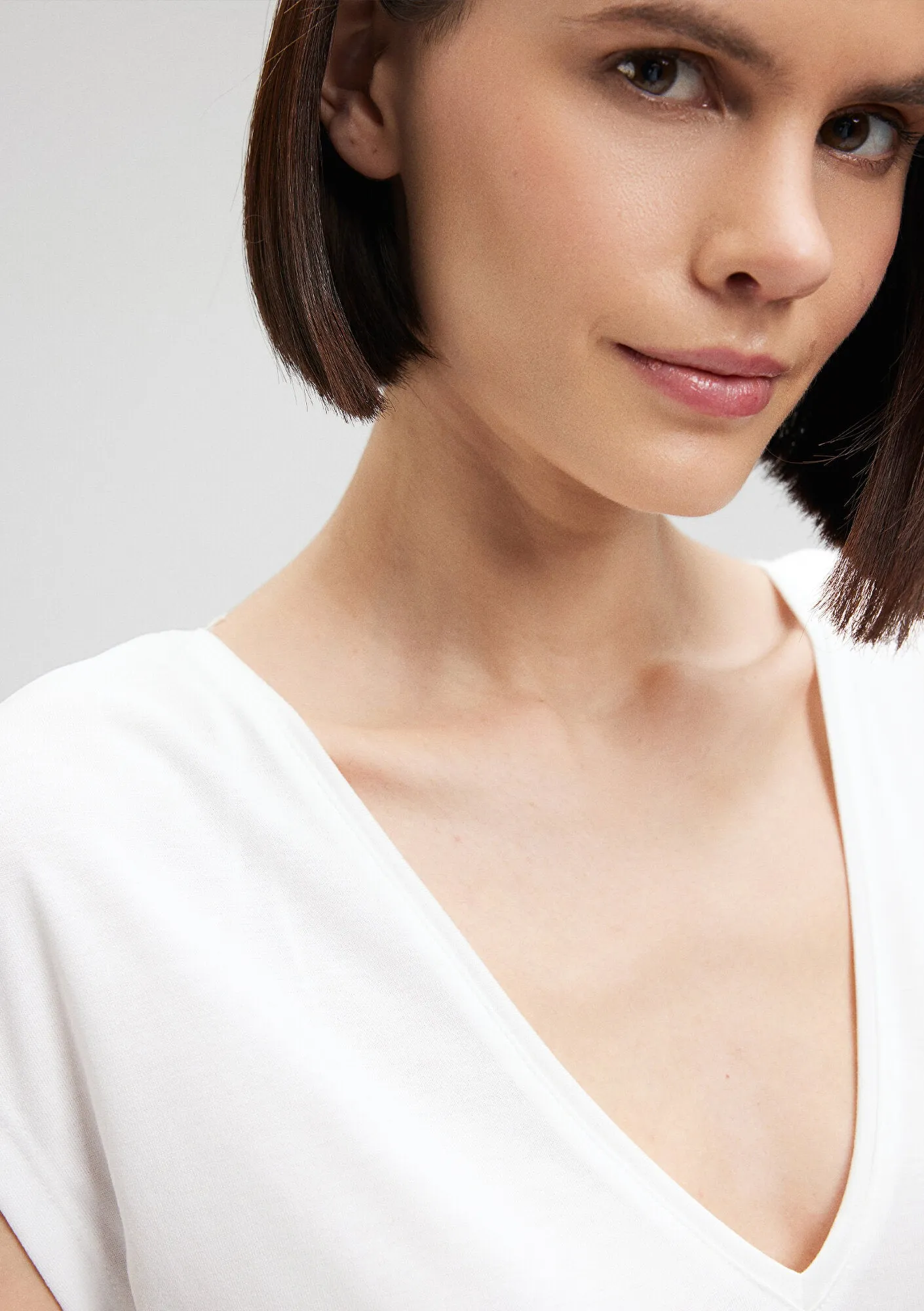 Lux Touch Lace Detailed White T-Shirt