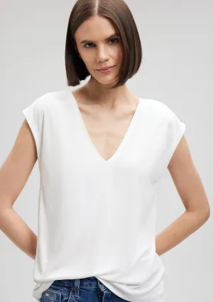 Lux Touch Lace Detailed White T-Shirt