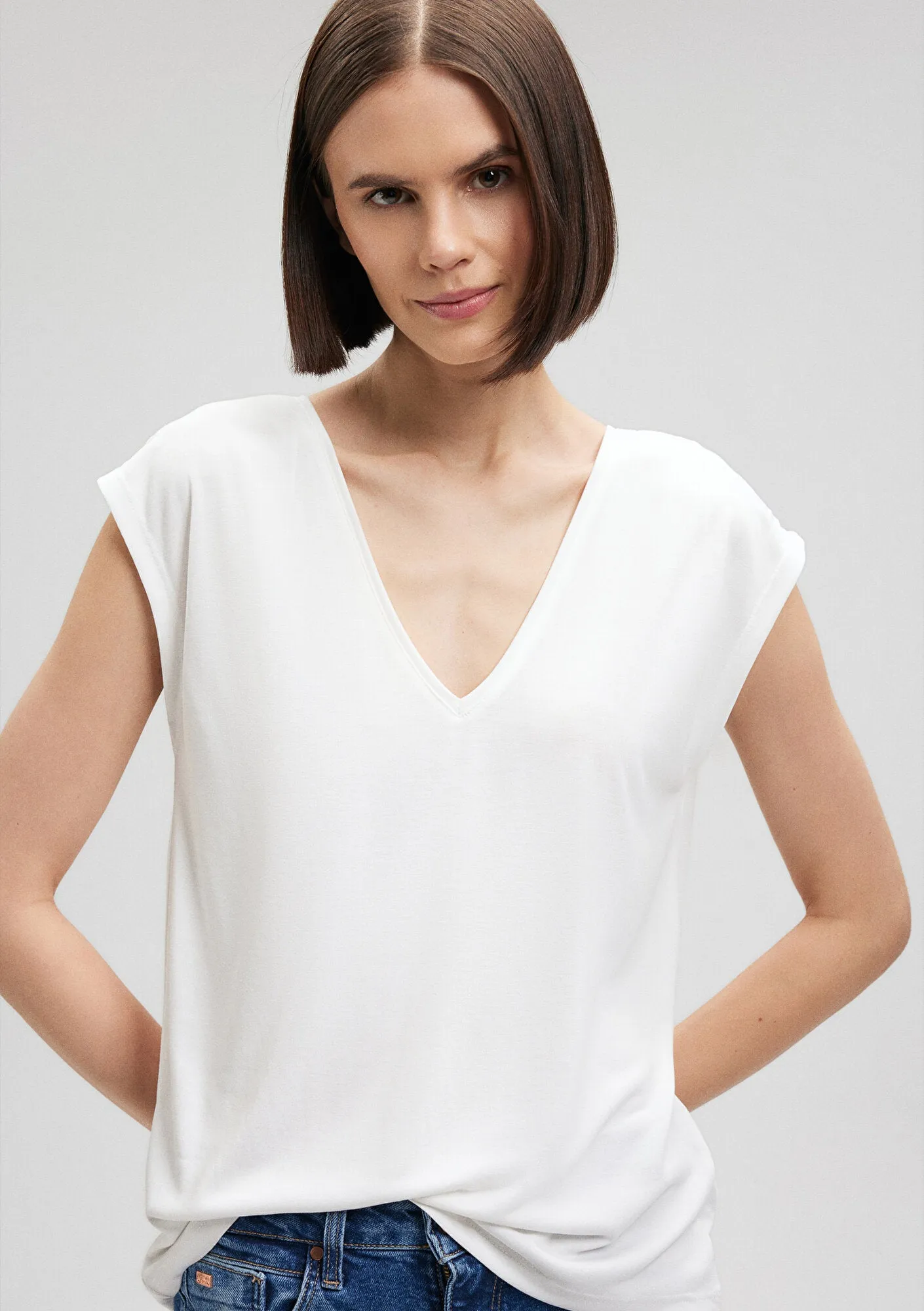 Lux Touch Lace Detailed White T-Shirt