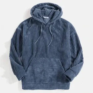 Luxury Men's Corduroy Hooded Jacket