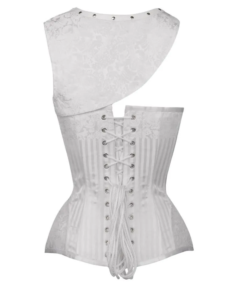 Lynch Gothic White Brocade Corset with Bolero