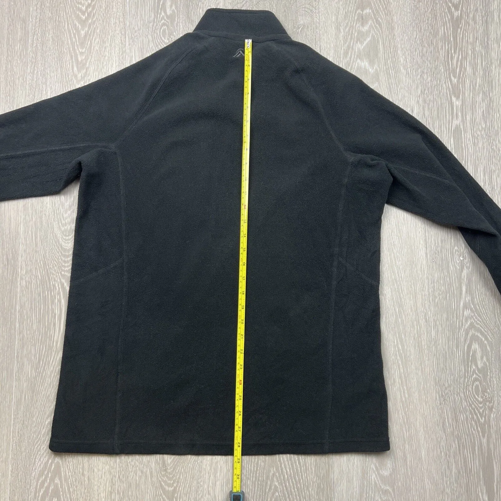 Macpac Mens Polartec Fleece 1/4 Zip Black Jumper Size Medium
