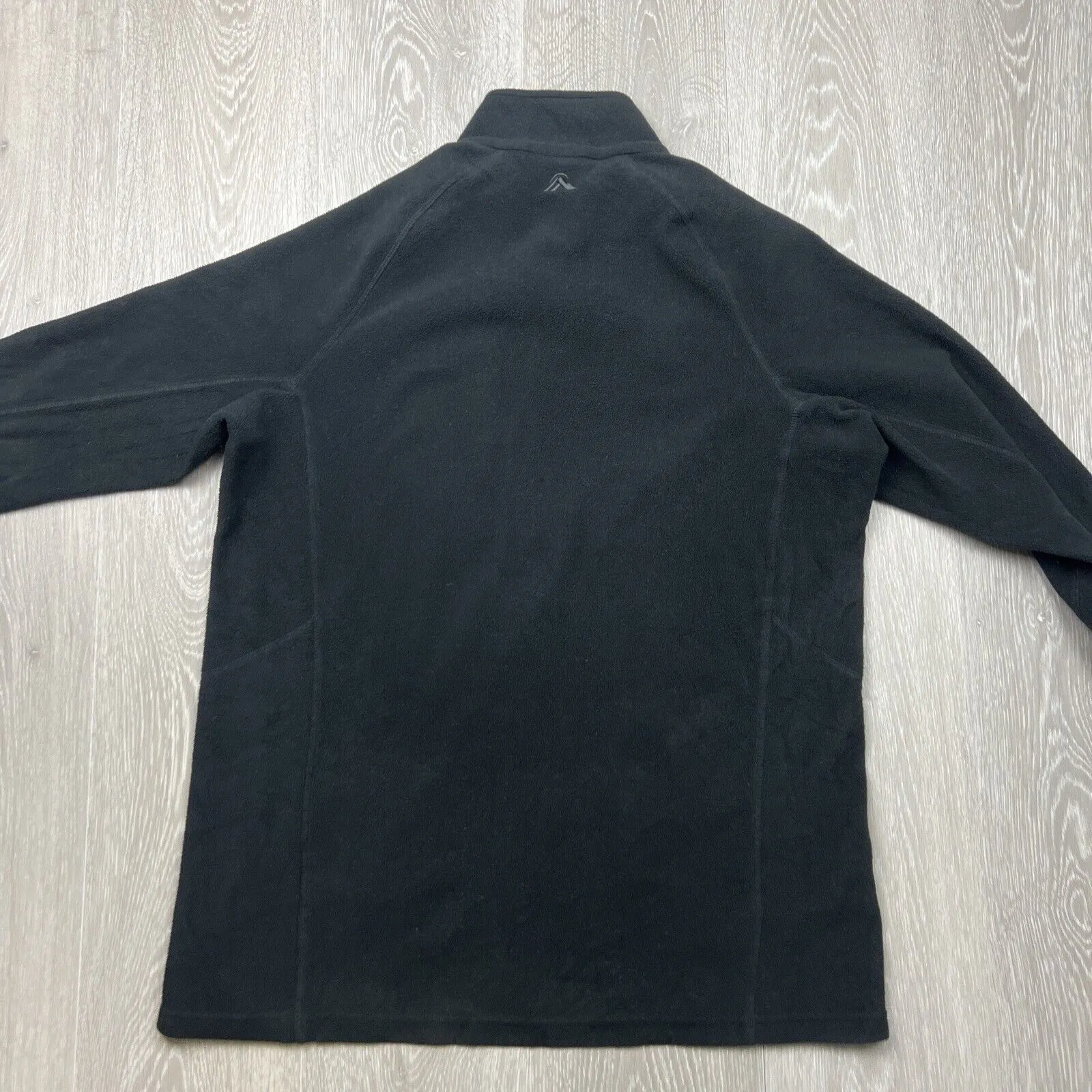 Macpac Mens Polartec Fleece 1/4 Zip Black Jumper Size Medium