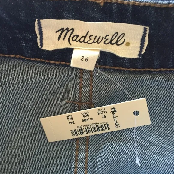 MADEWELL Button Front Mini Skirt NWT