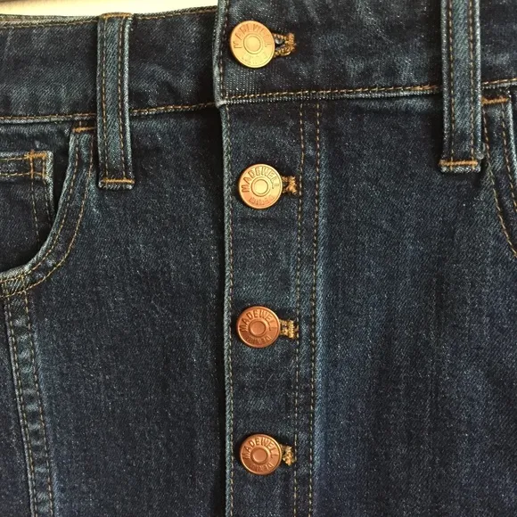 MADEWELL Button Front Mini Skirt NWT