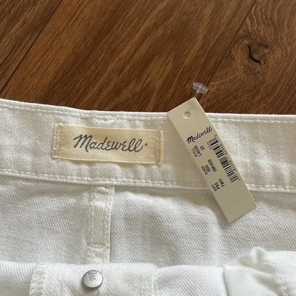 🆕Madewell Rigid Denim A-Line Mini Skirt White SHIPS SAME DAY📦‼️