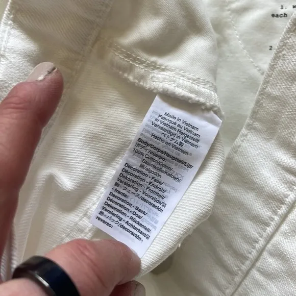 🆕Madewell Rigid Denim A-Line Mini Skirt White SHIPS SAME DAY📦‼️