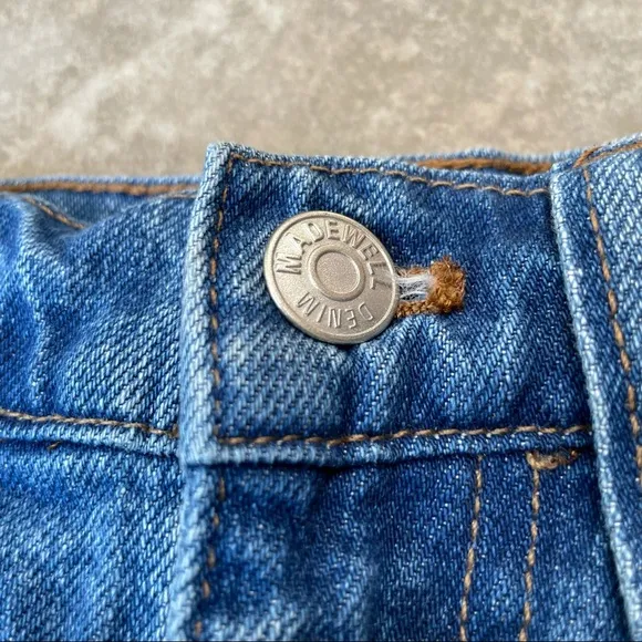 Madewell Rigid Denim A-Line Pieced Mini Skirt
