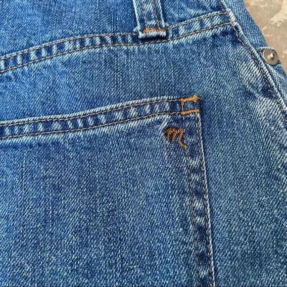 Madewell Rigid Denim A-Line Pieced Mini Skirt