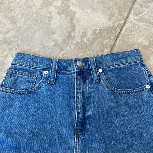 Madewell Rigid Denim A-Line Pieced Mini Skirt