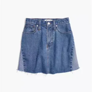 Madewell Rigid Denim A-Line Pieced Mini Skirt