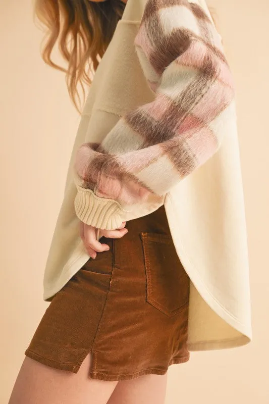 Malva Plaid Pullover Sweater
