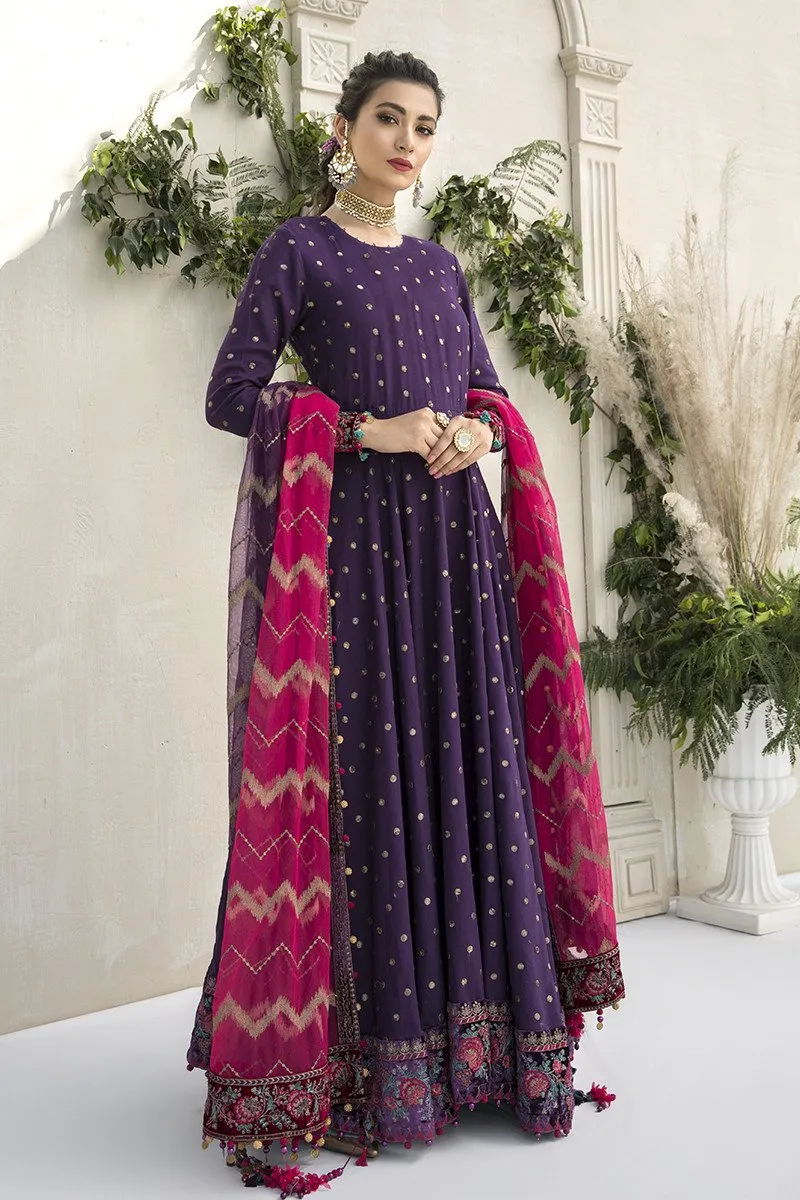 Maria B Festive Frock in Blue Color #Y6161