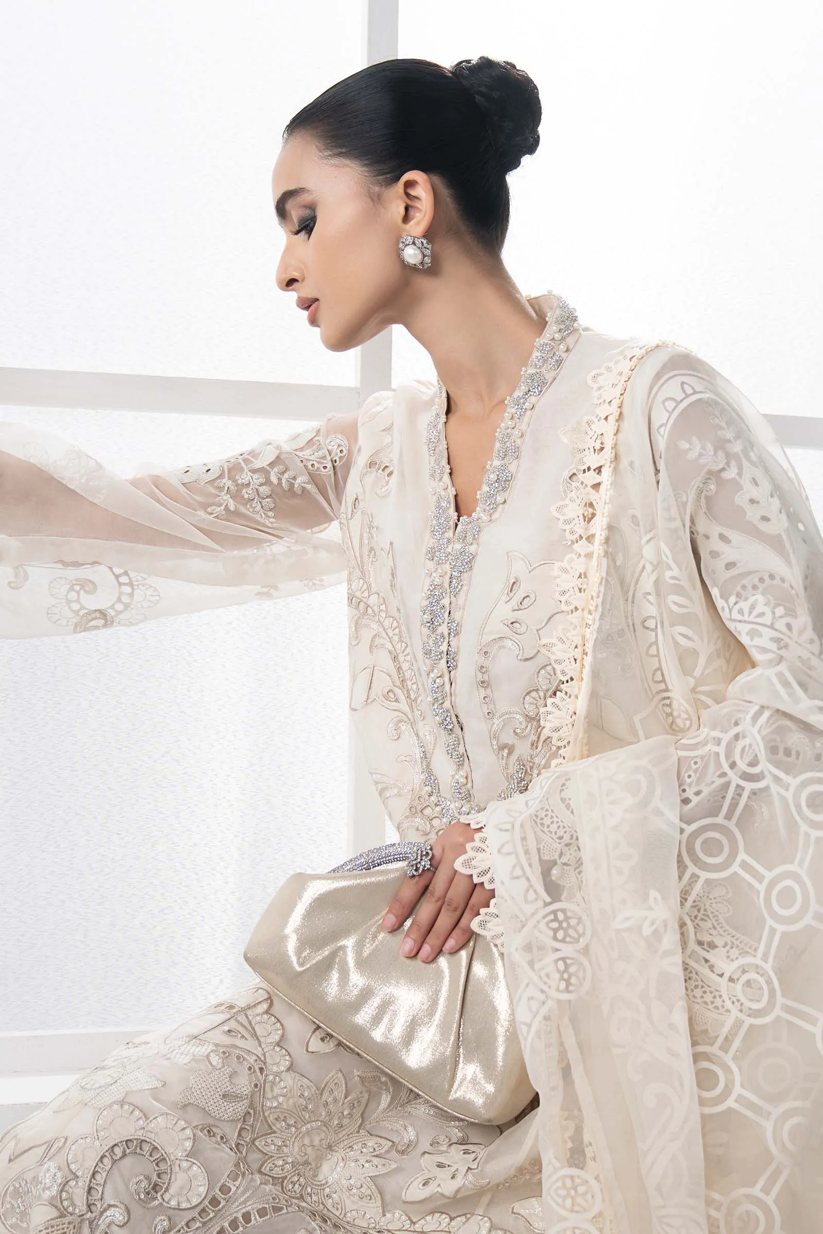 Maria.B. Designs - 3 Piece Embroidered Organza Suit | DS-2506-A