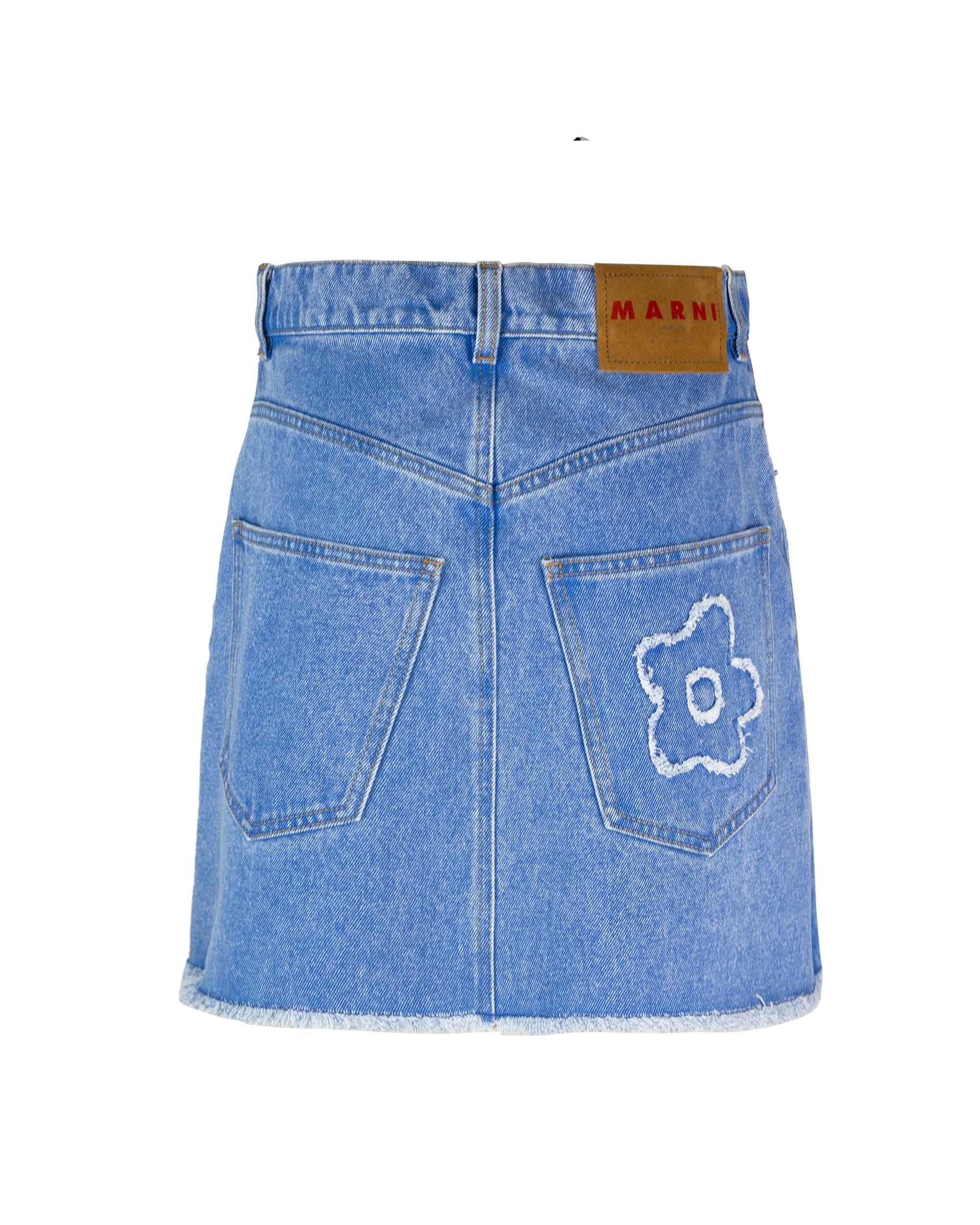 Marni minigonna i denim con patch