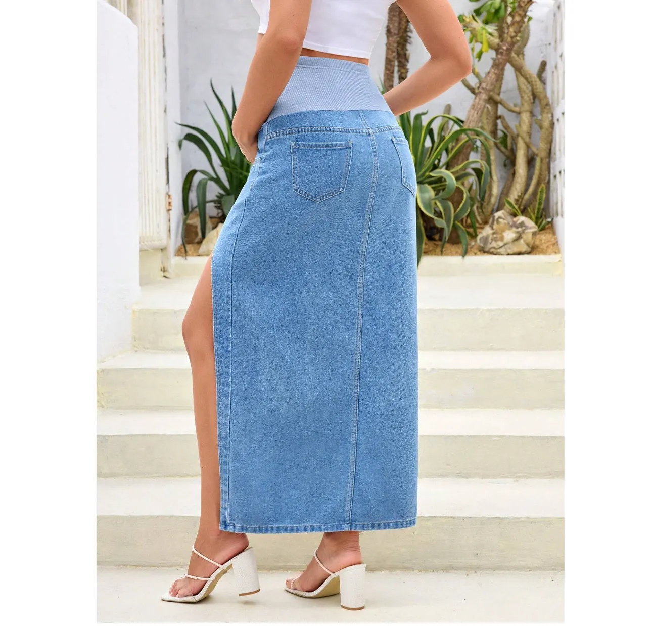 Maternity Denim Skirt