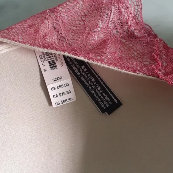 Mauve Red Nude Lace Push Up Bra