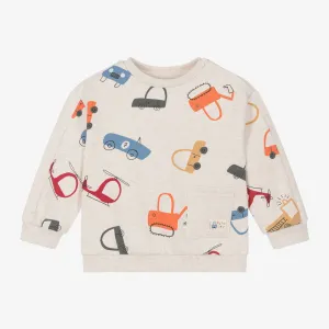 Mayoral Beige Vehicle Sweatshirt