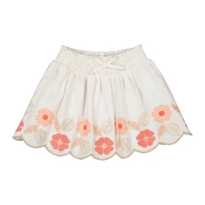 Mayoral Girls Embroidered Skirt - Bone