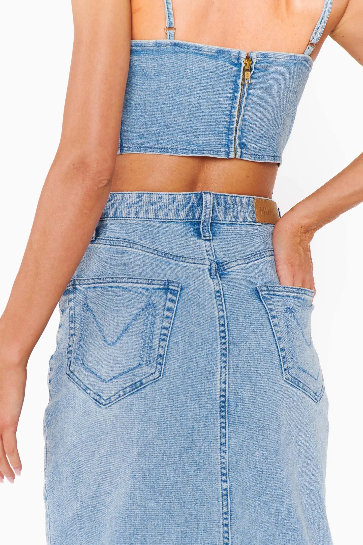McEntire Maxi Skirt | Stone Blue