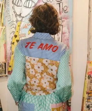 Me369 Isabel Printed Shirt - Perfect Peach