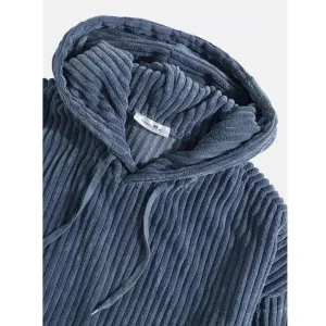 Men's high-end hooded corduroy jacket