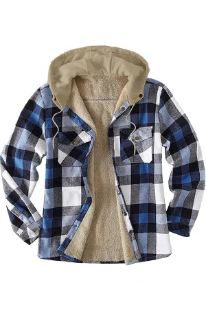 Men's hooded fleece shirt