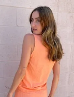 Meo Meli Gauze Tank Top - Coral
