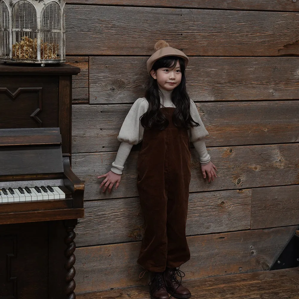 Mes Kids Des Fleurs Suspender Trousers Brown