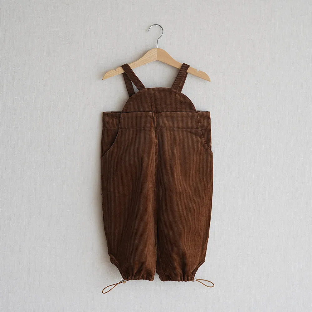 Mes Kids Des Fleurs Suspender Trousers Brown