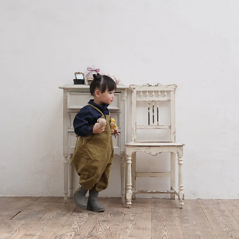 Mes Kids Des Fleurs Suspender Trousers Yellow
